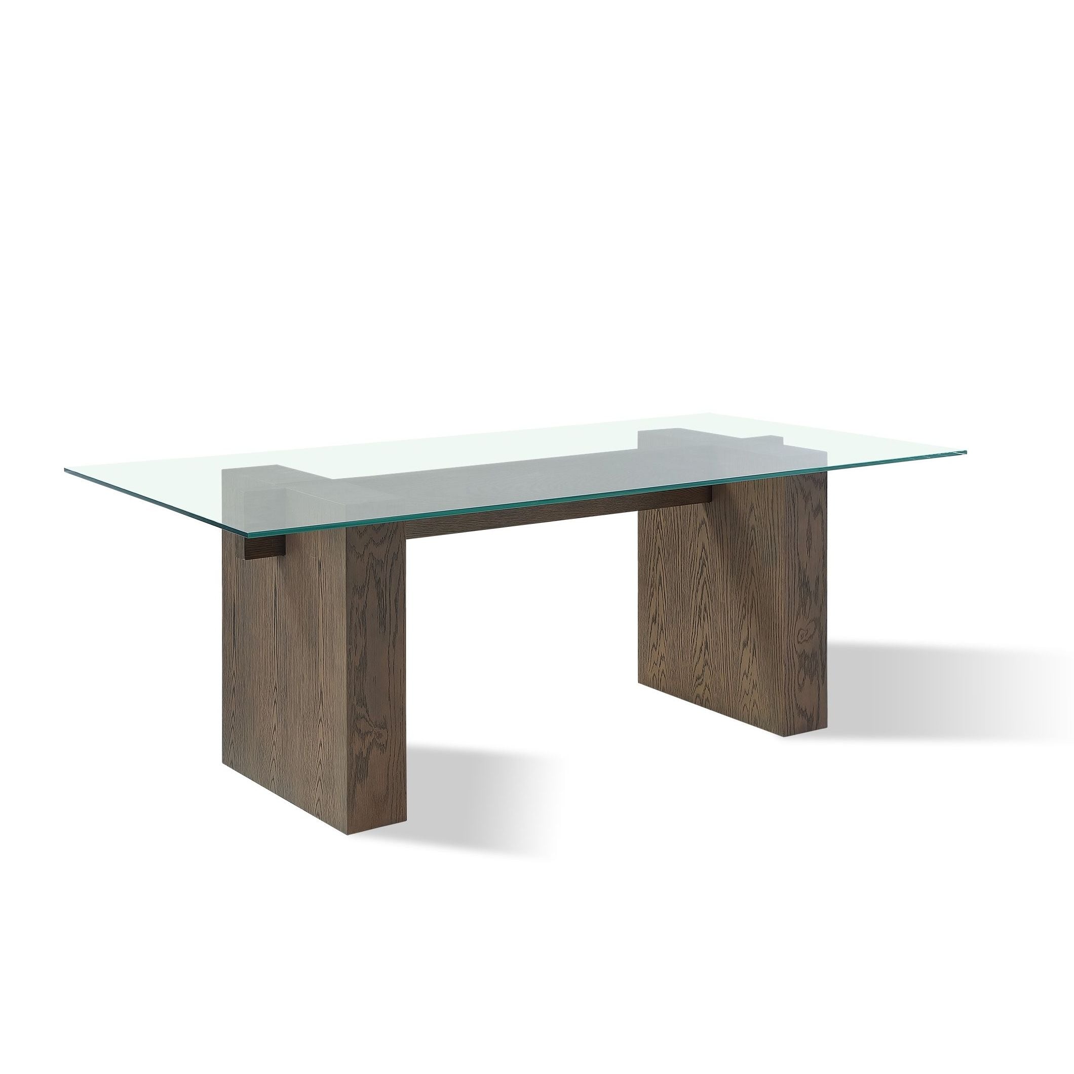 Modus Furniture Oakland Glass Table in Brunette