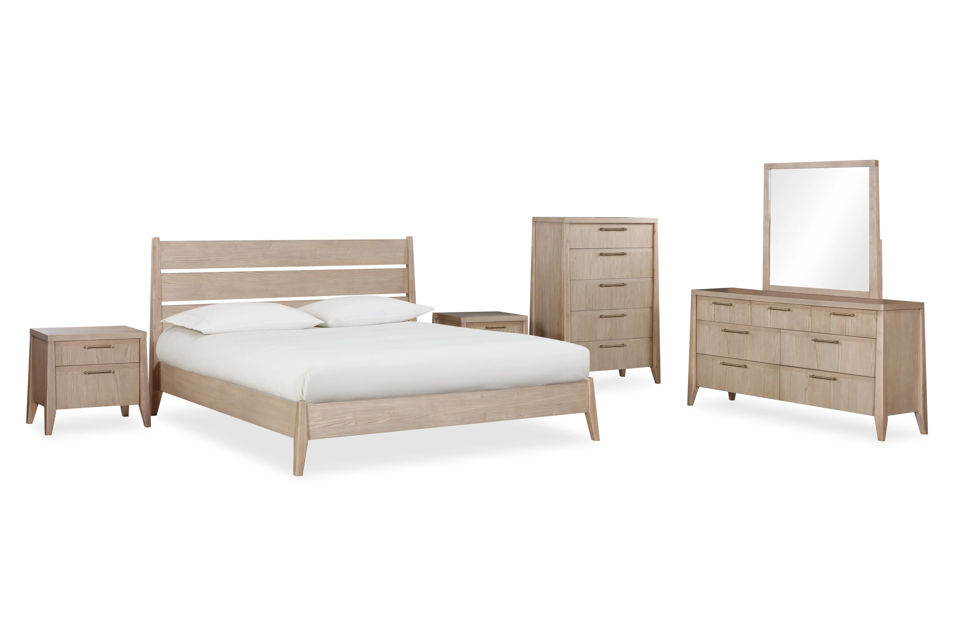 Sumire 6 Piece Platform Bedroom - Ginger