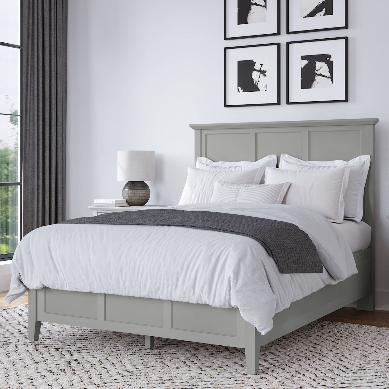 Modus International Grace Elephant Grey Panel Full Bed