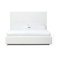 Full Upholstered Platform Bed in Pearl Performance Fabric