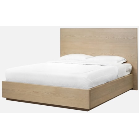 Wood Panel Queen Bed - Bisque