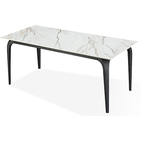 Stone Top Rectangular Dining Table