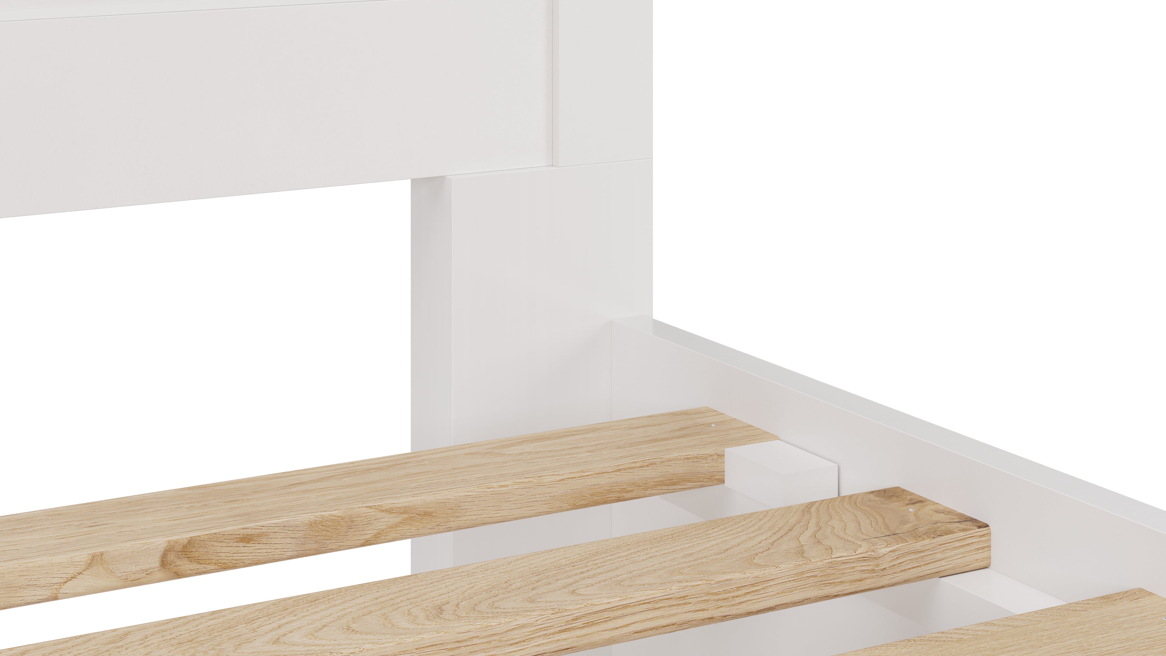 Modus Furniture Grace Snowfall Queen Panel Bed with Storage