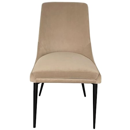 Upholstered Metal Leg Dining Chair