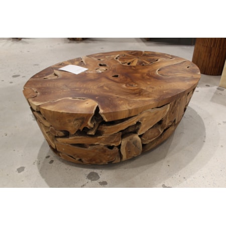 Teak Slice Cof Tbl - Wm Tk