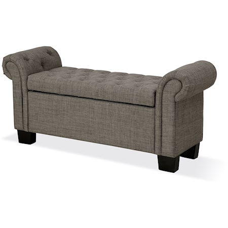 Royal Rolled Arm Storage Bench