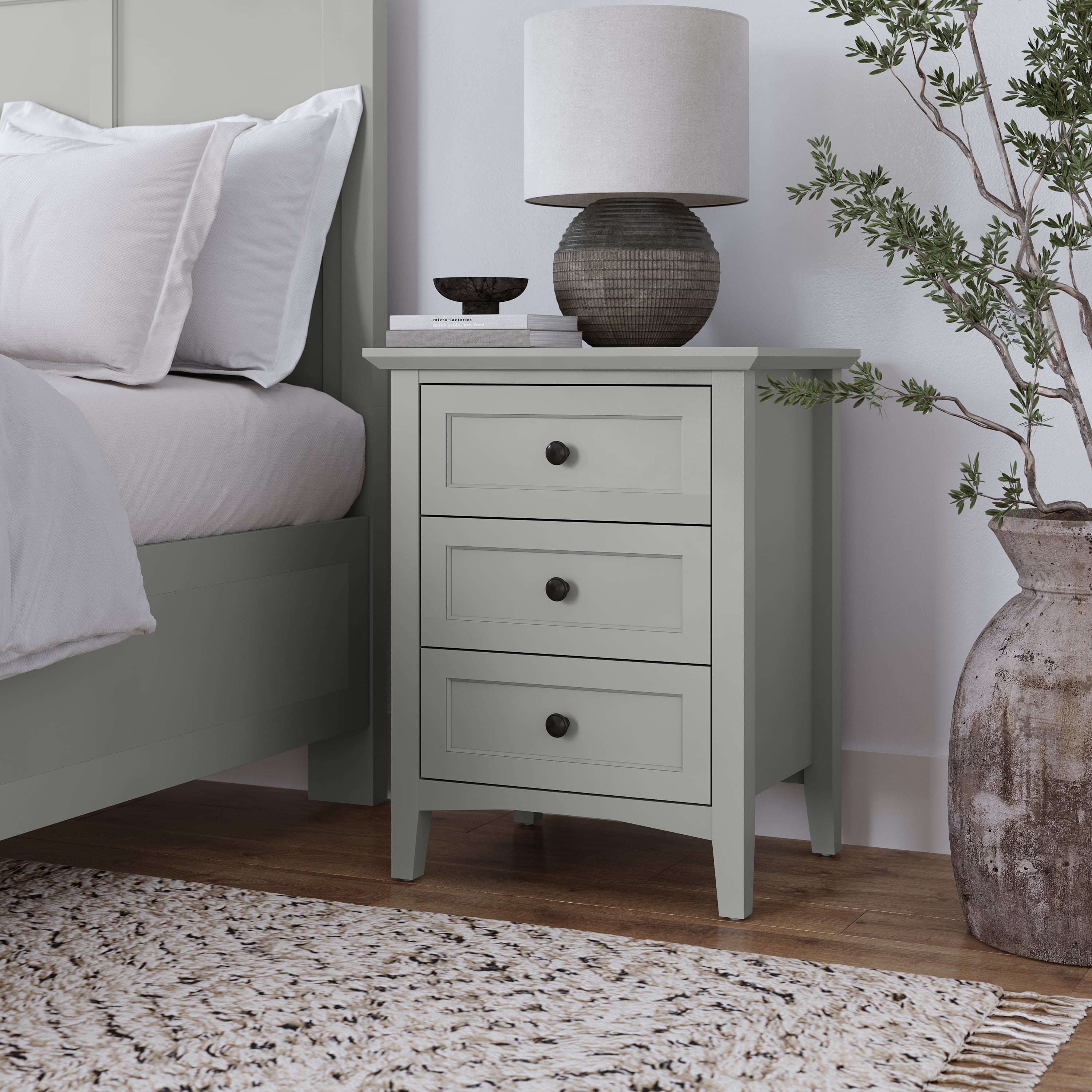 Modus Furniture Grace Elephant Grey Nightstand