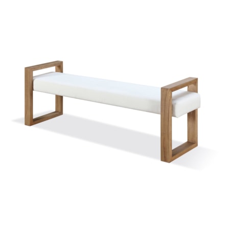 Dining Bench - Pearl/Bisque
