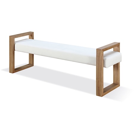 Dining Bench - Pearl/Bisque