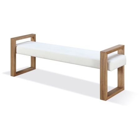 Dining Bench - Pearl/Bisque