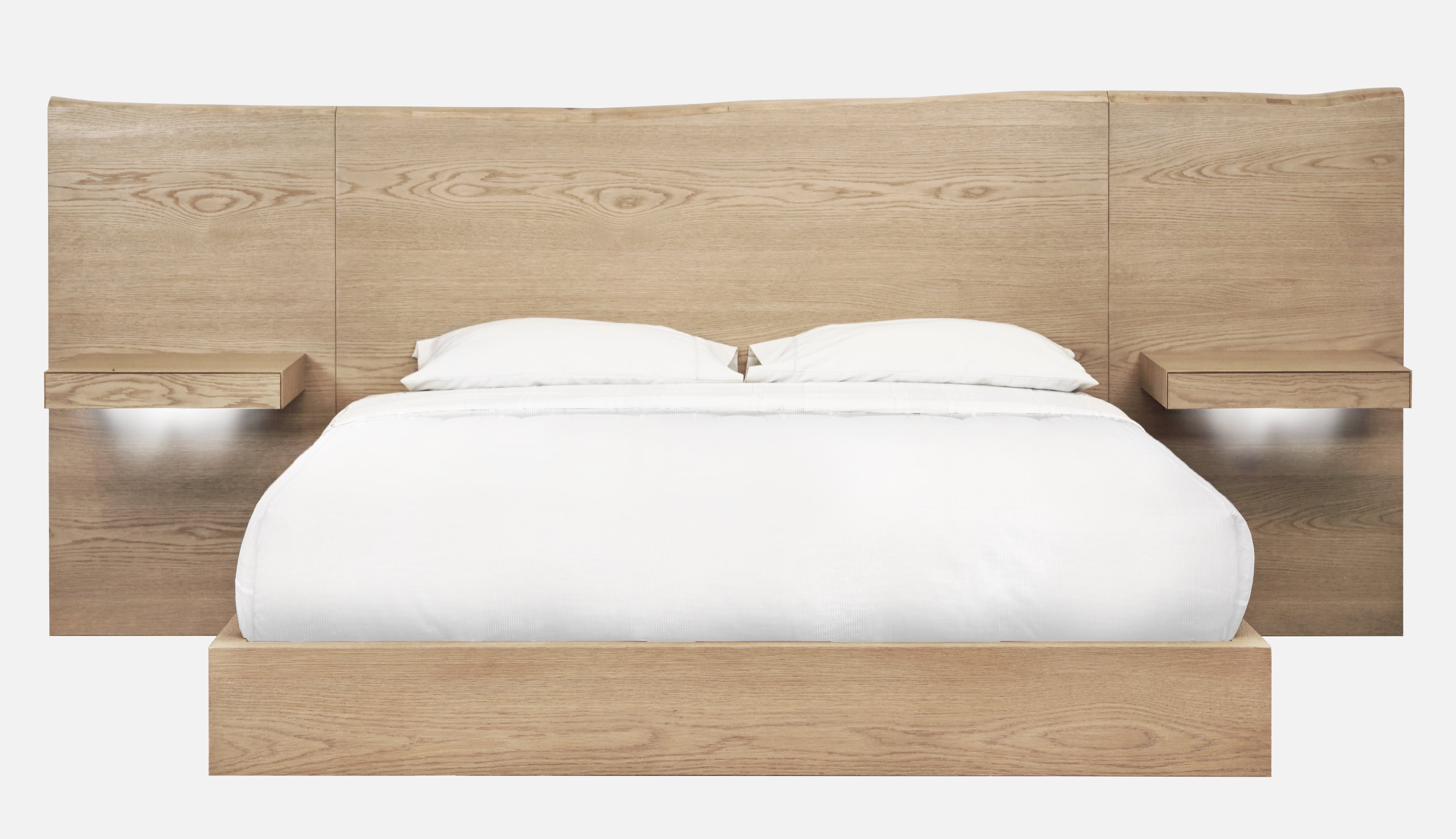 Bed frame deals with floating nightstands