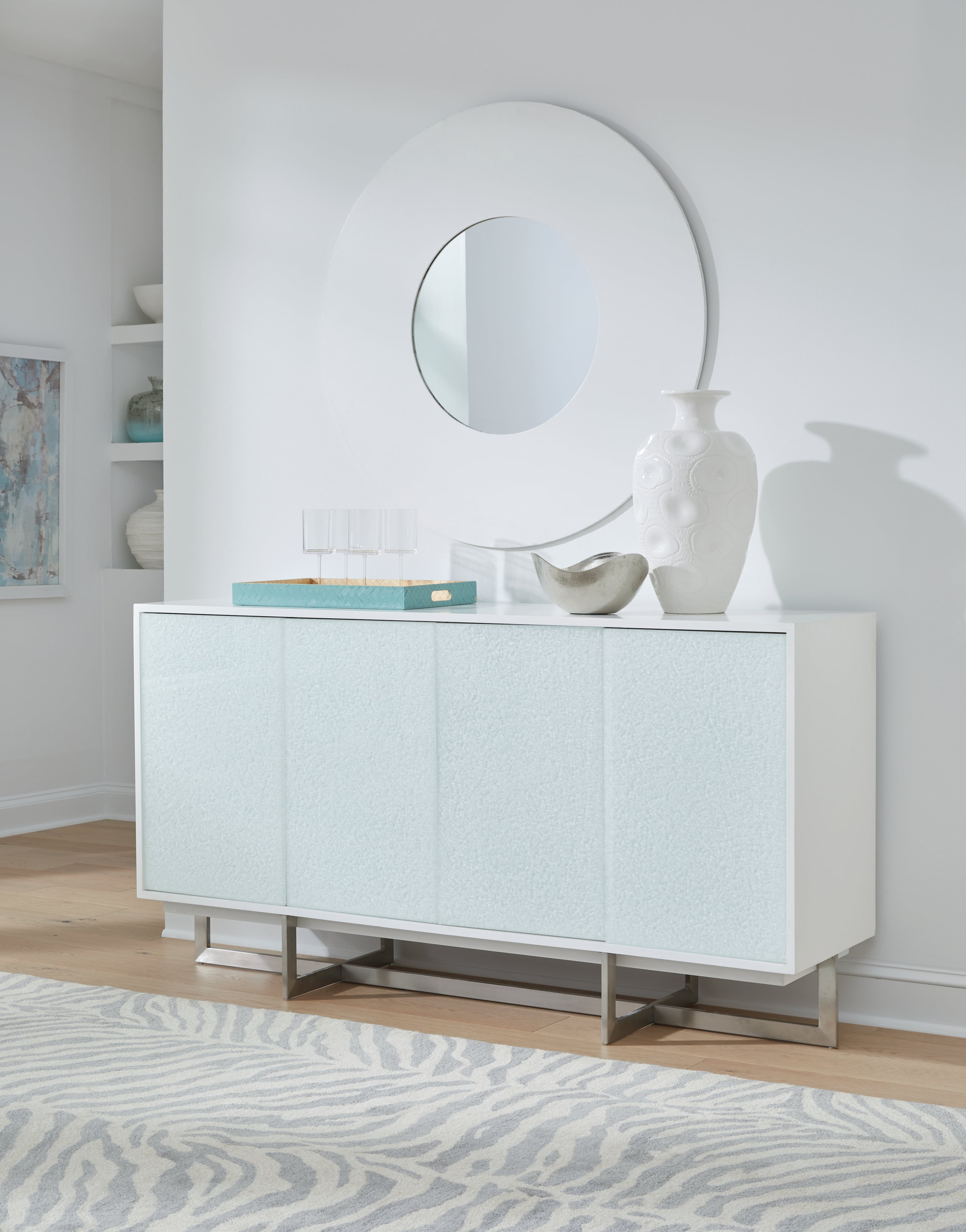 Modus Furniture Eliza Cracked Glass Sideboard