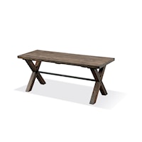 Reclaimed Wood and Metal Dining Bench in Rodeo Brown and Black