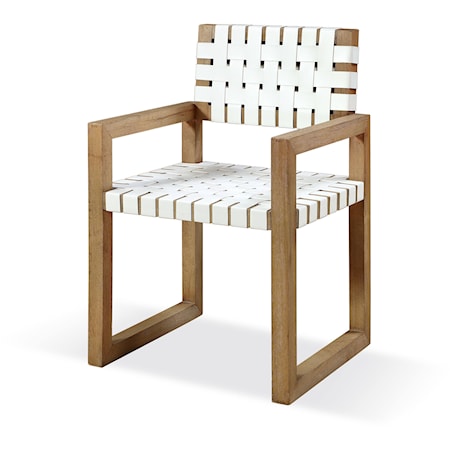 Arm Chair Woven - White/Bisque