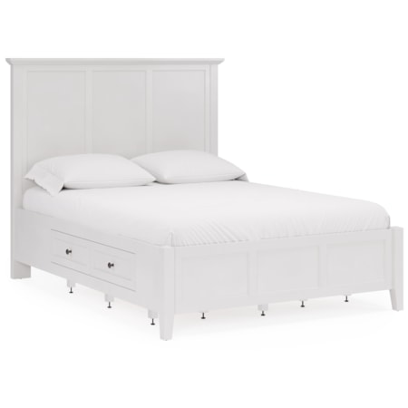 Queen Panel Bed with Storage