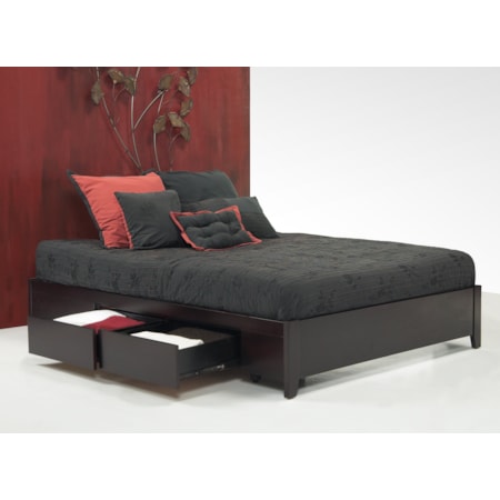 California King Simple Platform Storage Bed