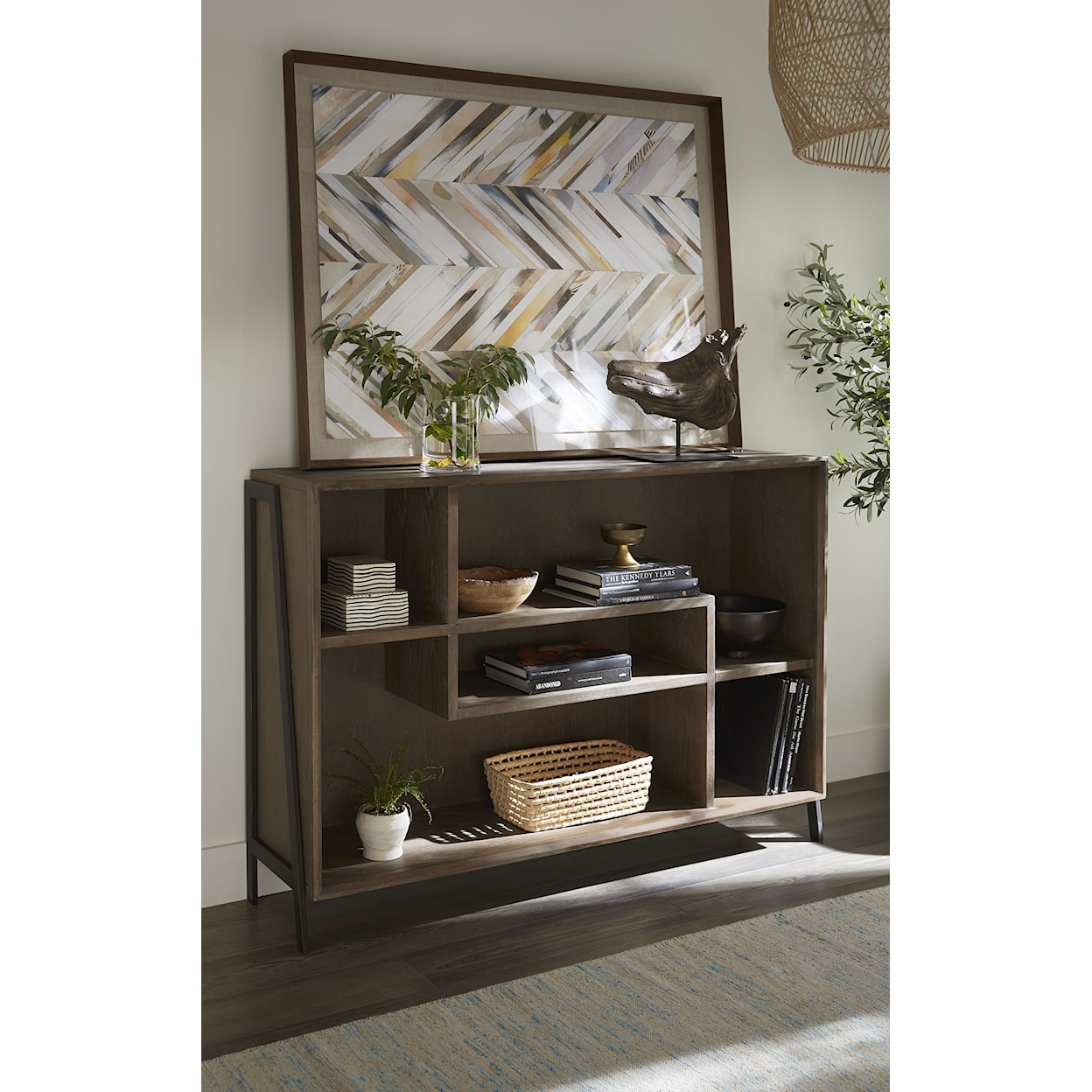 Modus International Finch Wood and Metal Accent Bookcase