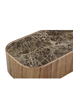 Modus Furniture Juba Contemporary Coffee Table with Marble Top