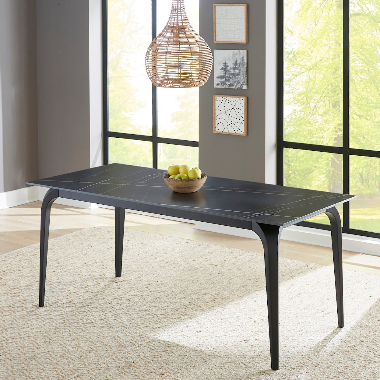 Modus International Nicoya Stone Top Rectangular Dining Table