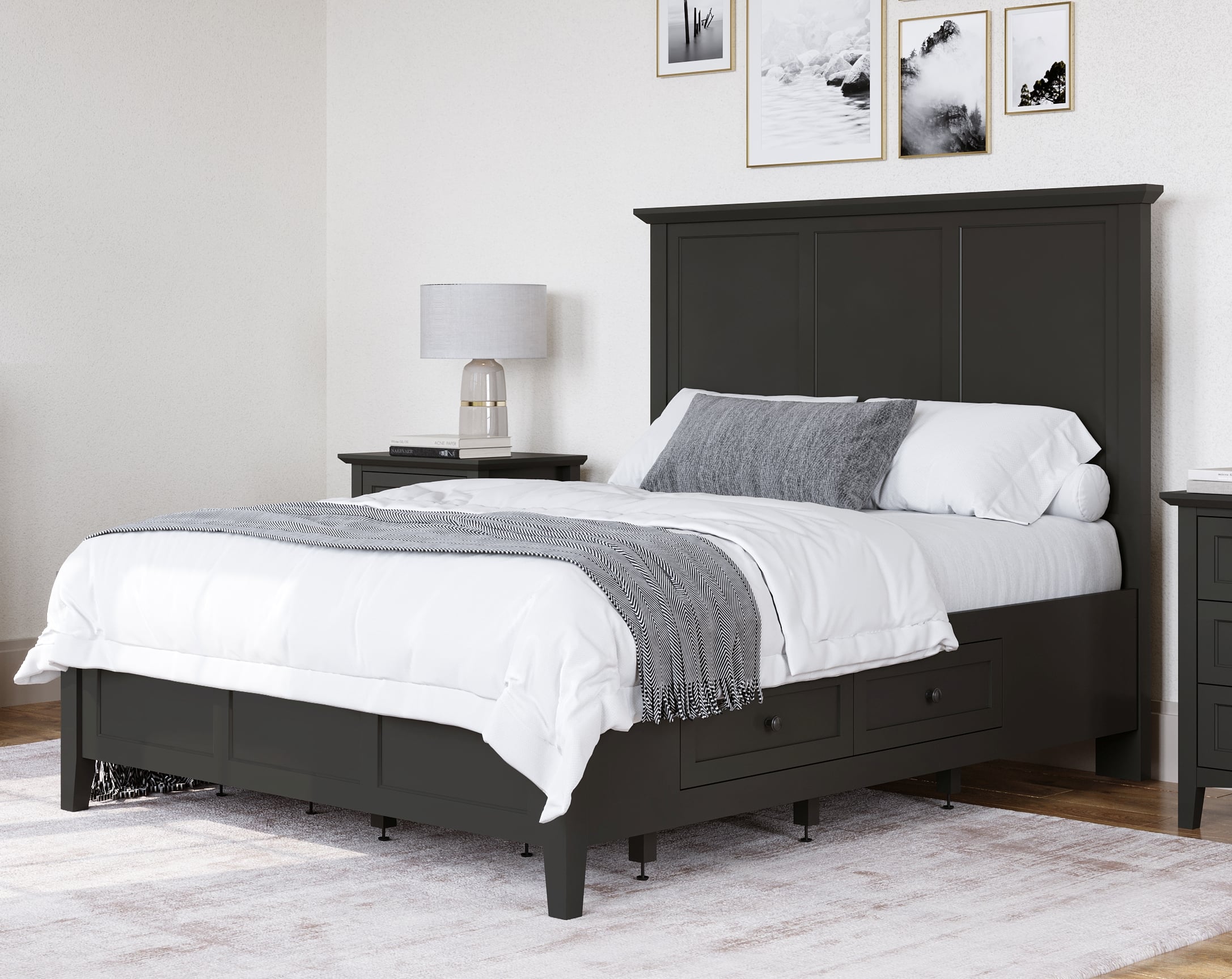 Modus Furniture Grace Raven Queen Panel Bed