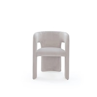 Fully Upholstered Arm Chair in Ash Grey Velvet