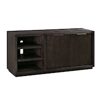 Contemporary 64" Media Console with Open Shelves