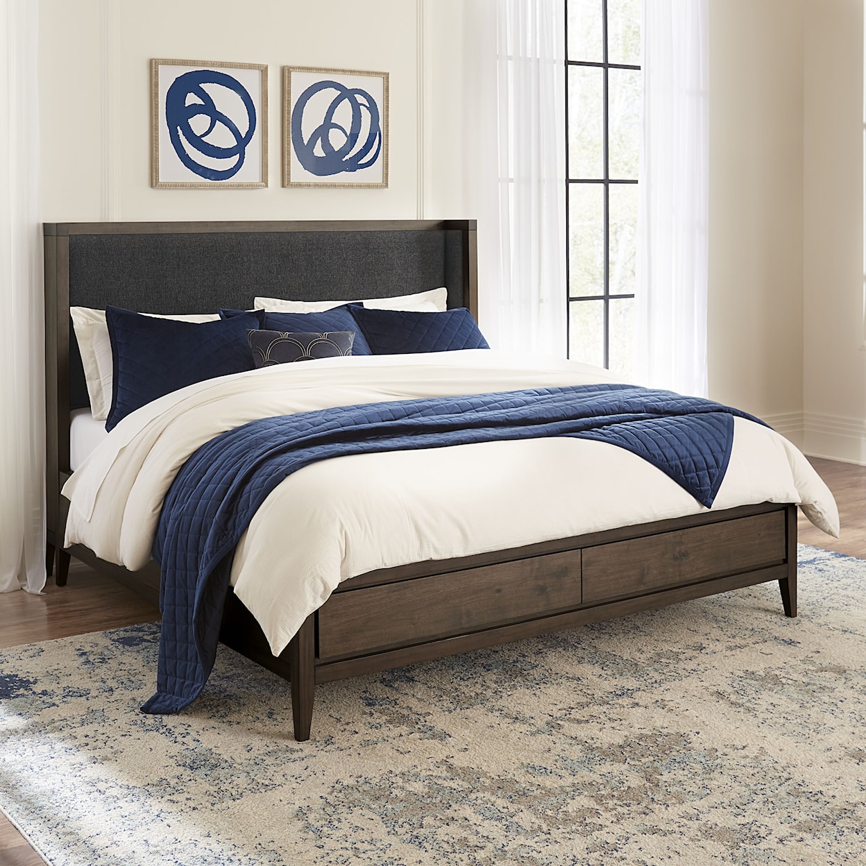 Modus International Boracay California King Upholstered Storage Bed