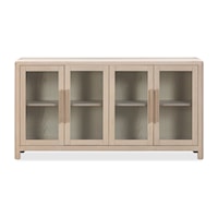 Cottage 4-Door Sideboard in White Sand Finish