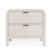 Contemporary 2-Drawer Nightstand with USB Port