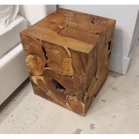 Teak Slc Sq End Tbl - Wm T