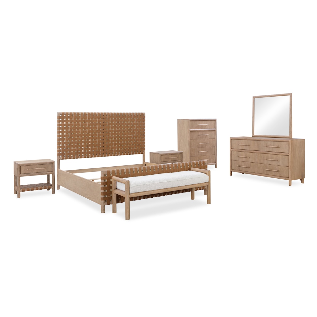 Modus International Dorsey Granola Queen Woven Panel Bed