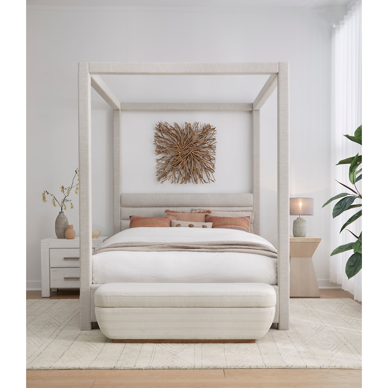 Modus International Rockford King Upholstered Canopy Bed