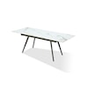 Modus International Lucia Extendable Stone Top Metal Leg Dining Table