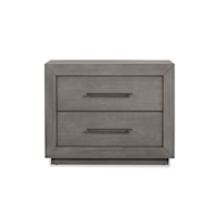 2-Drawer Nightstand with USB in Mineral
