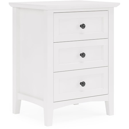 Transitional 3-Dtawer Nightstand