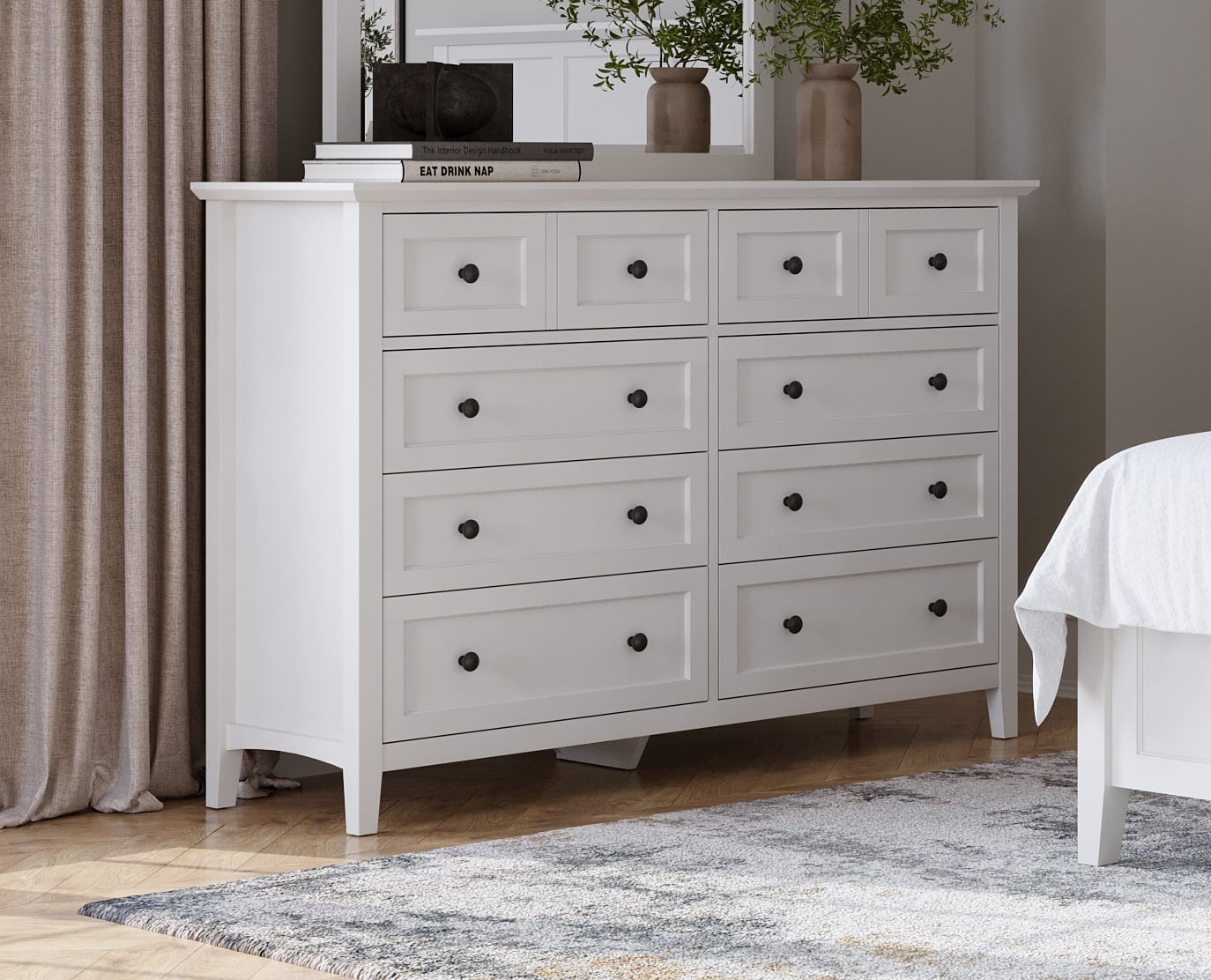 Modus Furniture Grace Snowfall 8-Drawer Dresser