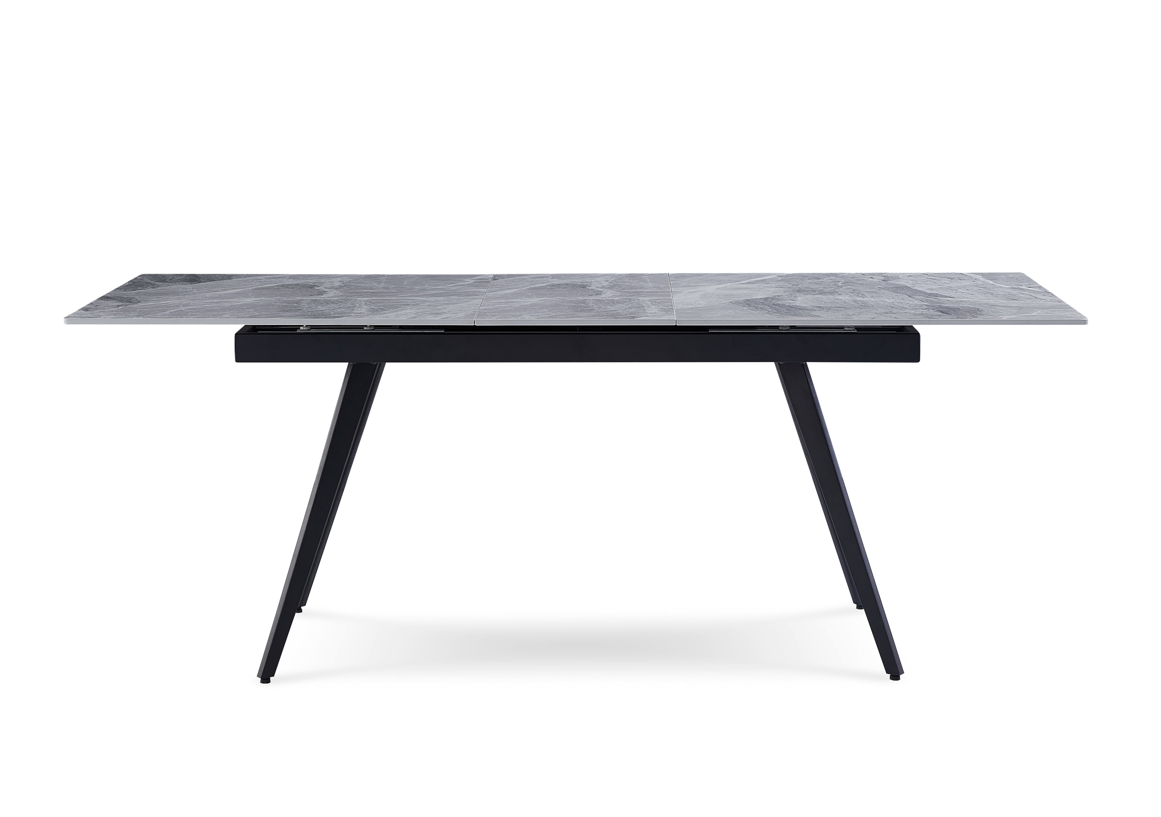 Modus Furniture Lucia Extendable Stone Top Metal Leg Dining Table