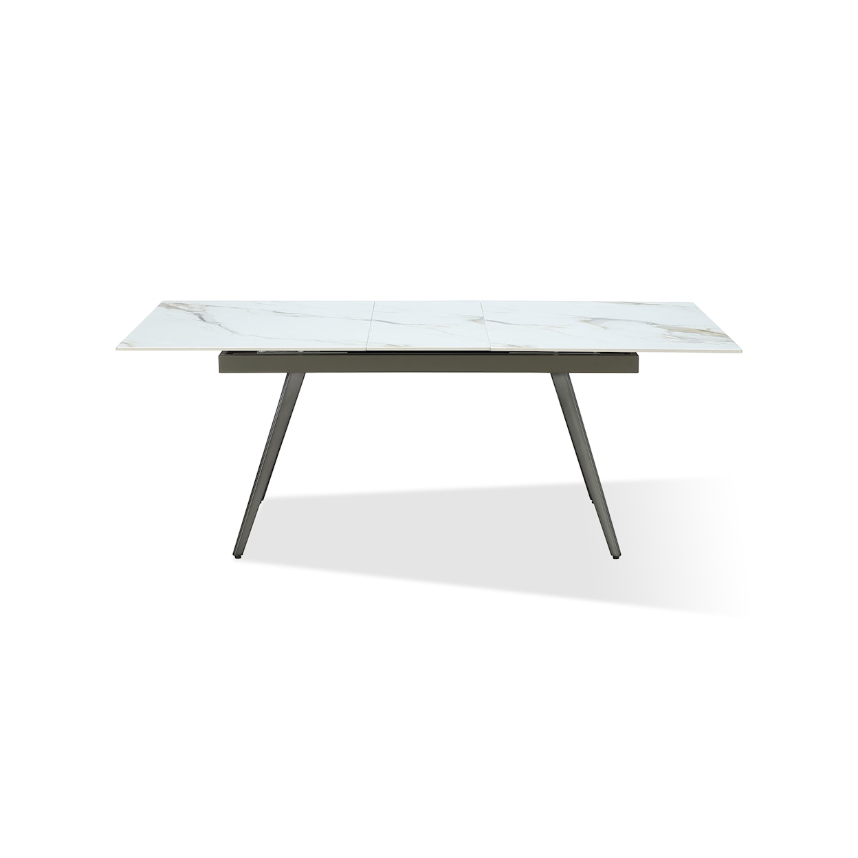 Modus International Lucia Extendable Stone Top Metal Leg Dining Table