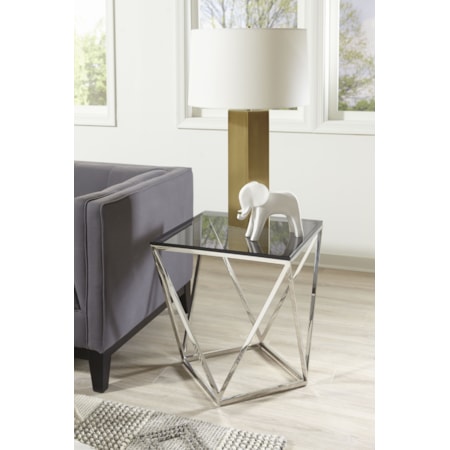 Glass End Table