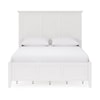 Modus International Grace Snowfall California King Panel Bed with Storage