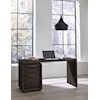 Modus International Oxford Single Pedestal Desk in Basalt grey