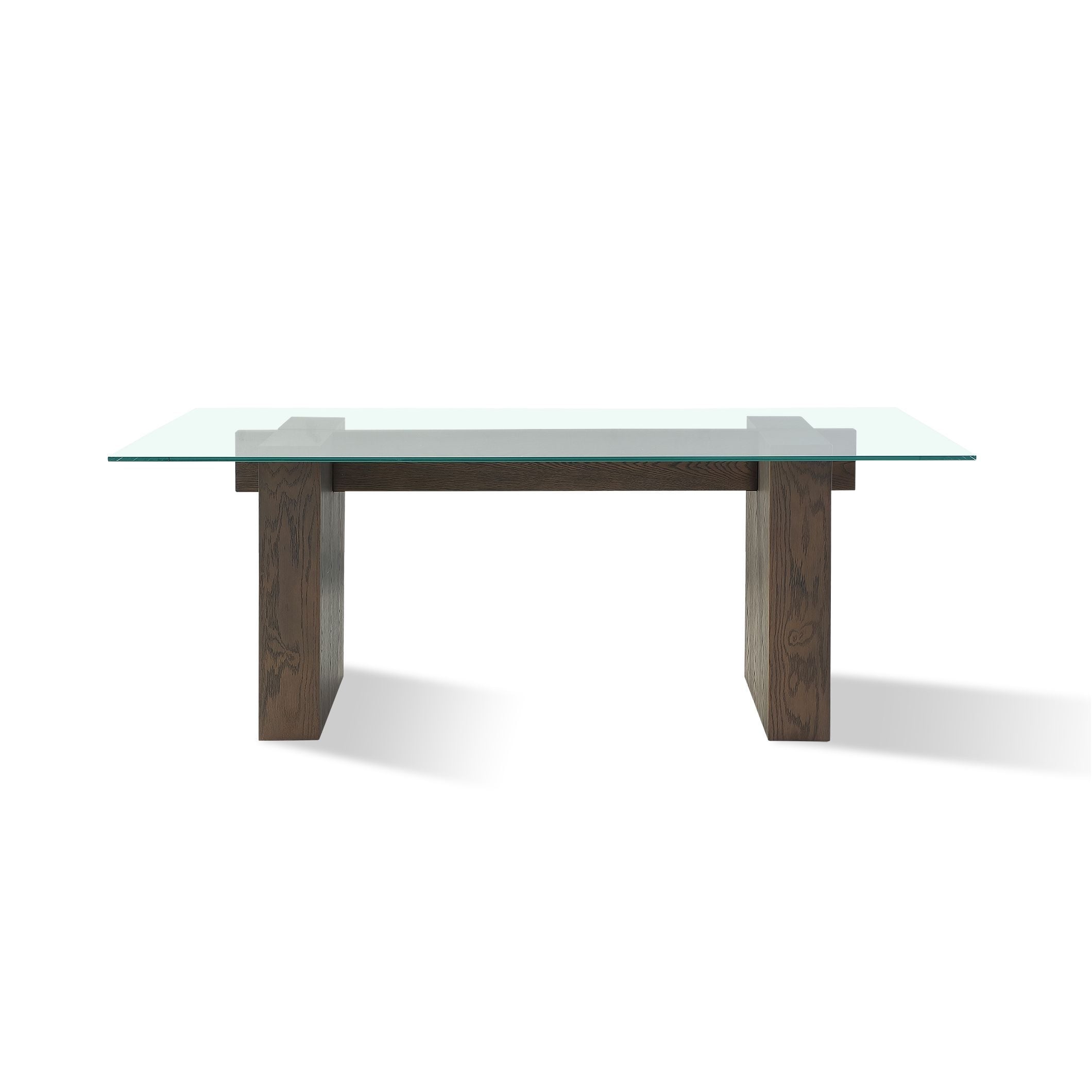 Modus Furniture Oakland Glass Table in Brunette