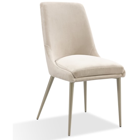 Upholstered Metal Leg Dining Chair
