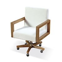 Contemporary Wood Frame Office Chair