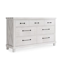 Solid Wood Dresser in Rustic White