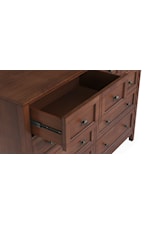 Modus Furniture Grace Dark Mocha Transitional 8-Draw Dresser with Full Extension Slides