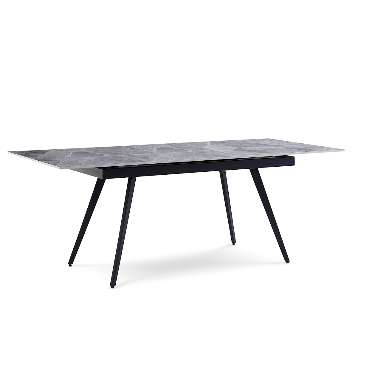 Modus International Lucia Extendable Stone Top Metal Leg Dining Table