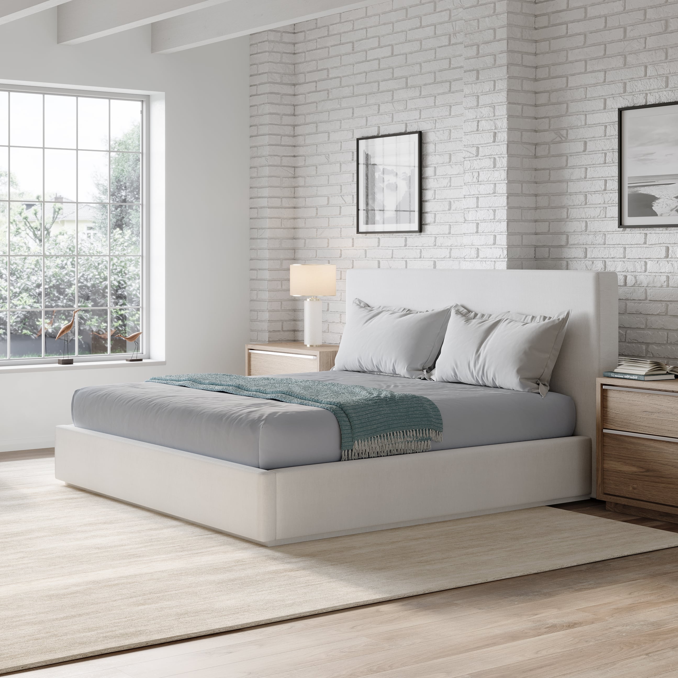 Modus Furniture One Queen Upholstered Platform Bed