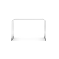 Console Table in Clear Acrylic and Brushed Stainless Steel