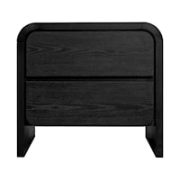 Contemporary 2-Drawer Nightstand